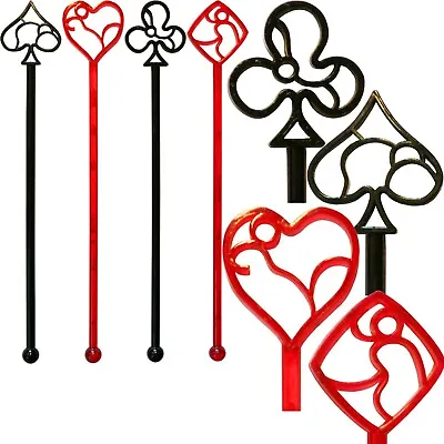 Poker Playing Card Reusable Cocktail Drink Stirrer / Swizzle Stick (15 Supplied) • £7.05