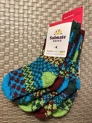 Solmate Mismatched Cotton Crew Socks Junebug  Blue & Green 12-24 Months • $18.99