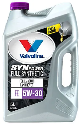 $71.95 • Buy Valvoline Full Synthetic SynPower FE Engine Oil 5W-30 5L 1298.05 Fits Ford Fo...