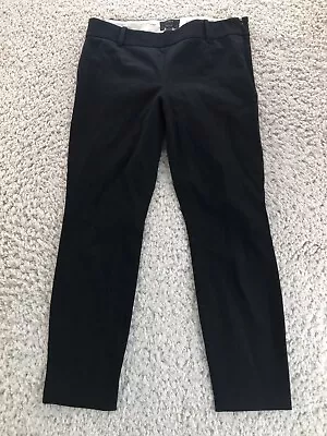 J.Crew Pants Womens 2 Minnie Fit Stretch Low Rise Side Zip Flat Front Black • $19.95