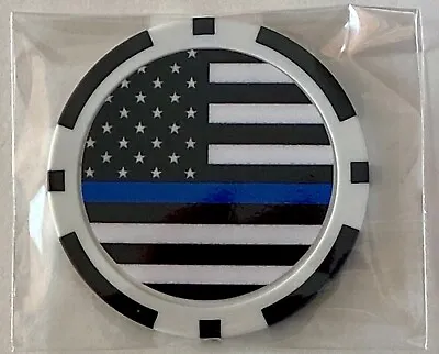 USA Flag - Dark Blue Line - Magnetic Clay Poker Chip - Golf Ball Marker  • $5.95