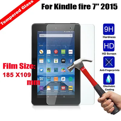 For Amazon Kindle Fire HD 8.0 2016 Fire 7 Clear Tempered Glass Screen Protector • $10.99