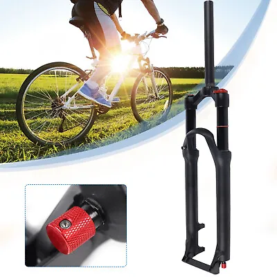 26  120MM Mountain Bike Fork MTB Suspension Fork Adjustable Air Shock Disc Brake • $88.35