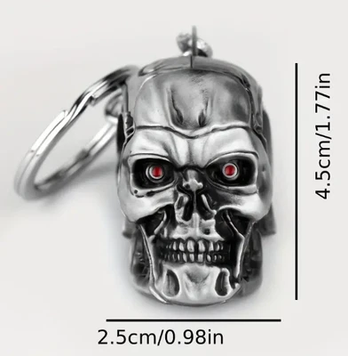 £6.51 • Buy Metal Terminator Skull Head Keyring Heavy Skull Keychain Gift