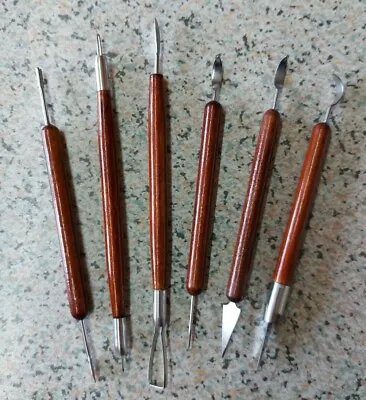 £4.80 • Buy 6 Pc Clay Sculpting Tools Set, Wax Carving Pottery Shapers Polymer Modeling Tool