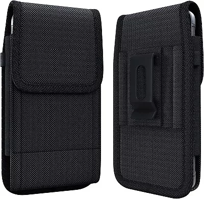 Xl Vertical Nylon Rugged Cell Phone Holder Pouch Clip Belt Loop Carrying Case • $9.49