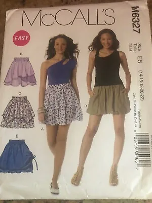 🌹 McCALL'S #M6327 - LADIES EASY ( 5 STYLE ) TIERED SKIRT PATTERN 6-12 / 14-22 F • $11.39