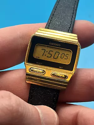Rare Vintage Seiko Unisex Mens Wrist Watch Beauty! Super Thin Case. New Strap • $95