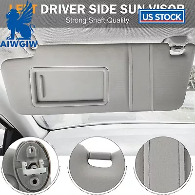 Gray Left Driver Side Sun Visor W/ Light For Toyota Venza 09-16 74320-0T022-B1 • $26.99