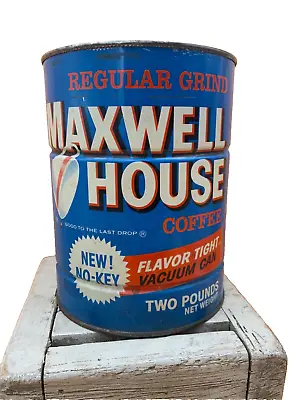 Vintage Maxwell House Coffee Flavor Tight Vaccum Can 2 Lbs. • $12.89