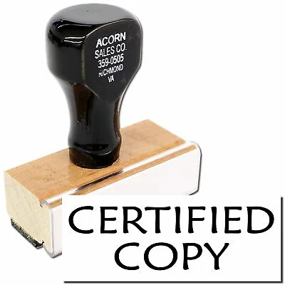 Certified Copy Rubber Stamp Business Office Stamp Size 1/2  Tall X 1-1/2  Wide • £10.40