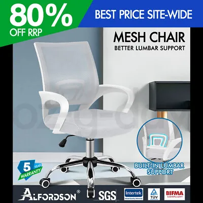 $75.95 • Buy ALFORDSON Mesh Office Chair Executive Gaming Seat Computer Racing Work White