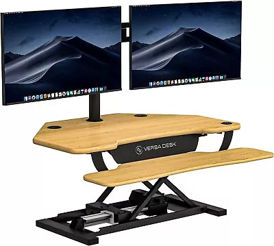 VERSADESK Electric Standing Desk Converter Corner Motorized Standup Desk Riser • $499