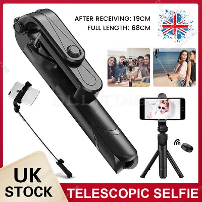 £7.99 • Buy Telescopic Selfie Stick Bluetooth Tripod Monopod Phone Holder For IPhone Samsung