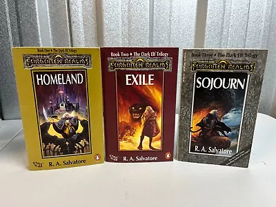 The Dark Elf Trilogy Forgotten Realms R.A. Salvatore Paperback Books Vintage 90s • £36.16