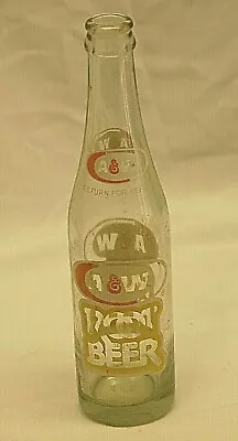 A&W Root Beer Advertising Beverages Soda Pop Bottle Glass 10 Oz. Vintage • $16.99