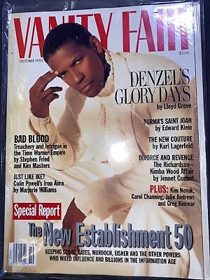 DENZEL WASHINGTON Oct 1995 VANITY FAIR Magazine KIM NOVAK / KARL LAGERFELD Mint • $9.99