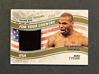 2010 Ringside Boxing Round 1 For Your Country Mike Tyson 1/1 Trunk Patch GOLD • $349.99