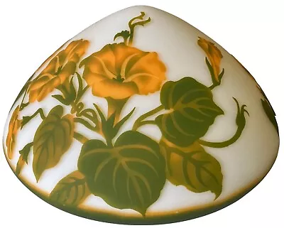 Cameo Glass Lamp Shade Yellow Flowers Mica Lamp Company 12  • $129.99