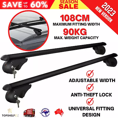 $134.92 • Buy Roof Racks Black (Pair) | For Holden Captiva 5 & 7 Car Top Universal Cross Bars