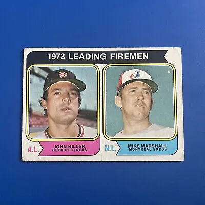 John Hiller Mike Marshall 1974 Topps Leading Firemen #208 Vintage Tigers Expos • $1.25