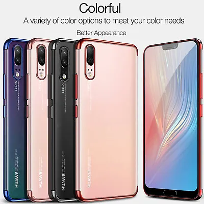 For Huawei P20 Pro Case Smart Bumper Shockproof Plating Silicone Cover P30 Lite • £2.28