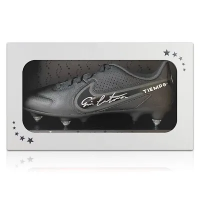 Eric Cantona Signed Black Football Boot. Gift Box • $279.74