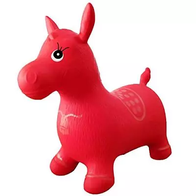 Red Horse Hopper Pump Included Inflatable Space Hopper Jumping Horse Ride-on ... • $34.93