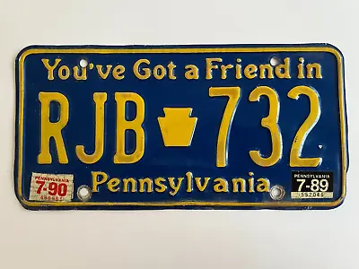 1989 1990 Pennsylvania License Plate  You've Got A Friend  Slogan • $12.98