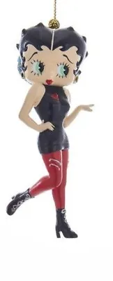 Kurt Adler Betty Boop™black Dress/red Leggings Blow Mold Xmas Ornament Bb1181 • $9.88