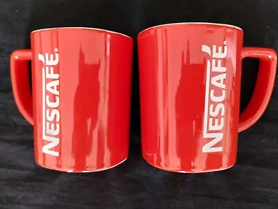 2 New Nescafe LARGE Red Cup Cups Mug Coffee Collectible Gift 12 Oz  Deal • $24.99