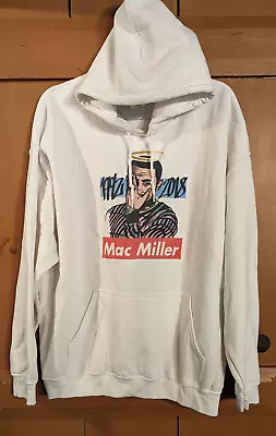 Mac Miller 1992-2018 Tribute Hoodie Hooded Sweatshirt Unisex Adult Size XL White • $29.96