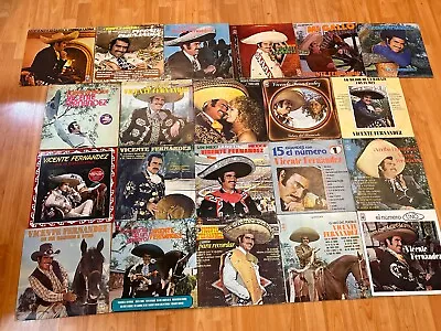 VICENTE FERNANDEZ HUGE LOT OF 21 MEXICAN LPs Latin Ranchero • $149.99