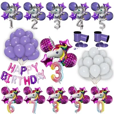 Unicorn Balloons 42  Birthday HELIUM Plain BIRTHDAY THEME PARTY BALLOONS • £9.99