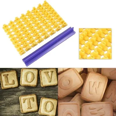 Alphabet Number Letter Cookie Biscuit Stamp Cutter Embosser Cake Mould Tools UK • £3.75