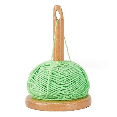 Yarn Ball Holder Rotating Wooden Wool Holder For Home Crocheting Arts Crafts • £10.69