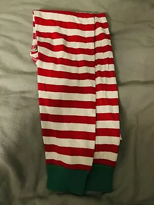 HANNA ANDERSSON Red White HOLIDAY Stripe Long Johns PAJAMA PANTS PJ's Size 8 130 • $12