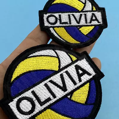 Custom Volleyball Embroidered Patch | Volleyball Name Embroidery Applique • $10