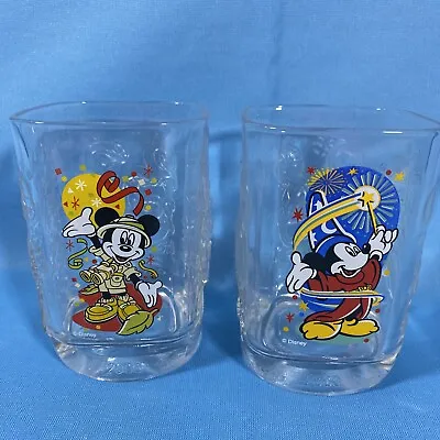 Walt Disney World Millenium 2000 Glasses (McDonald's) Mickey Mouse Set Of 2 Cups • $25