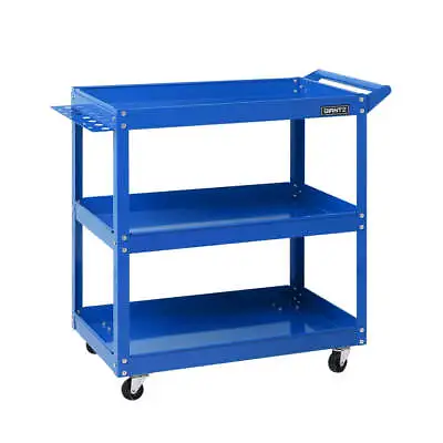 $55.30 • Buy Giantz Tool Cart Trolley Box 3-Tier Toolbox Garage Storage Roller Organizer Blue
