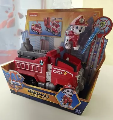 New Paw Patrol MARSHALL The Movie Deluxe Transforming Vehicle And Figure Toy • $17.40