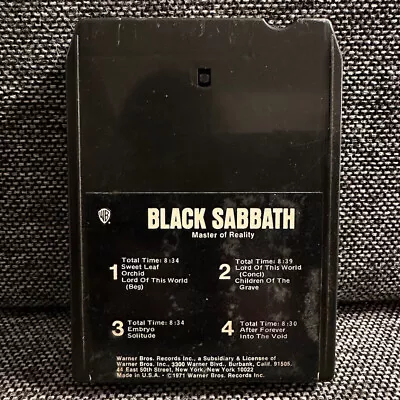 Black Sabbath Master Of Reality 8-Track Tape UNTESTED 1971 Heavy Metal • $15