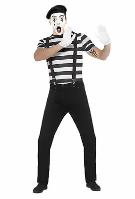 Adults Mime Silent Artist Theatrical Costume 1920's French Actor Fancy Dress • £19.95