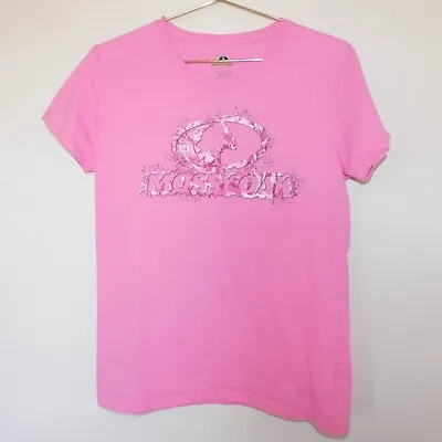 Mossy Oak Tee Shirt Adult Ladies M Camo Hunter Graphic Logo Casual Pink • $11.87