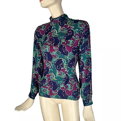 70s PENDLETON MISS SOPHISTICATES Tunic Top With Psychedelic Print / 60s Mod Look • £25