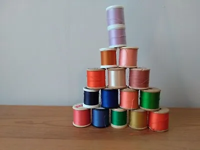 17 Reels Of Cotton Assorted Colours Some Reels Are Vintage • £10