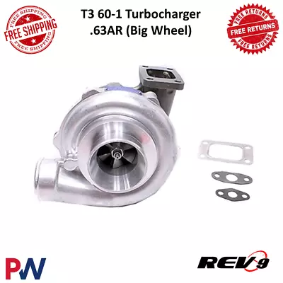 REV9 T3 60-1 Big Wheel Turbocharger | .63AR Exhaust Trim | 400-500HP Horseower • $350