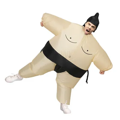 Inflatable Sumo Costume Adult Suit Blow Up Party Dress Halloween Cosplay • $29.95