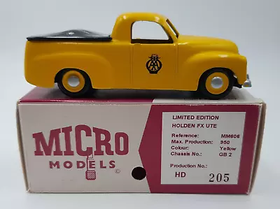 MICRO MODELS MM606 Yellow FX Holden Ute HD205 Limited Edition 1:43 • $229.95