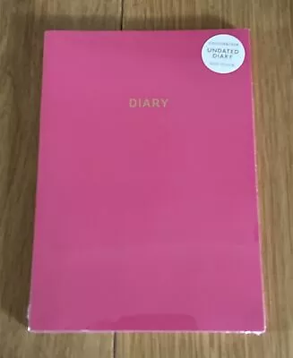 Diary A5 Undated Semi Hardback Pink By Colourblock New • £8